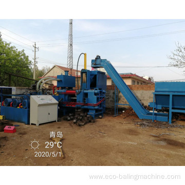 Horizontal Steel Scrap Materials Press Briquette Machine